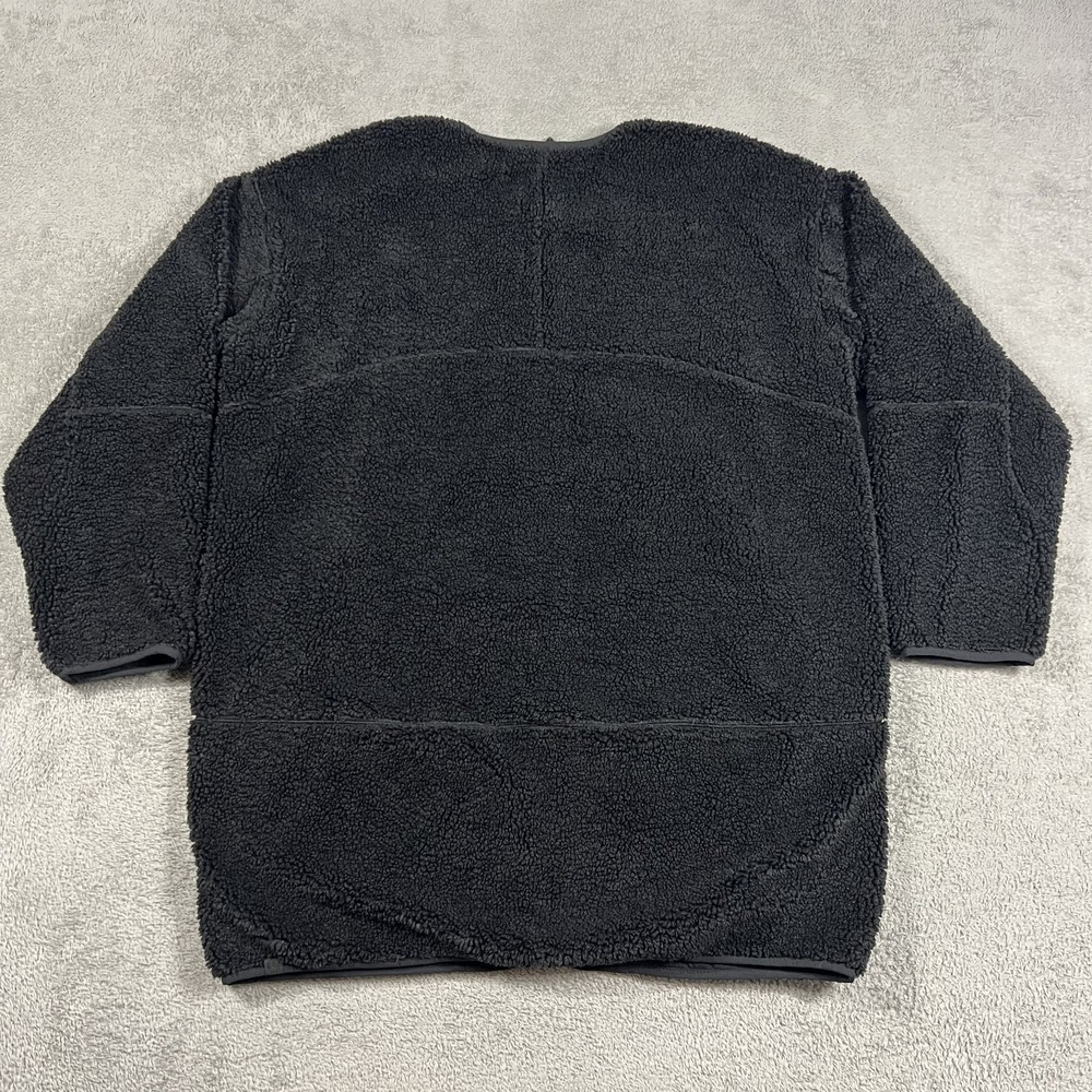Lululemon Collarless Textured Sherpa Fleece Full Zip Jacket Womens 8 Oversized - Picture 9 of 11